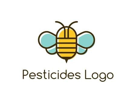 abstract honey bee logo