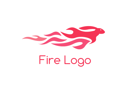 flame behind bunny logo