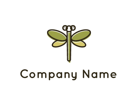 abstract dragonfly logo