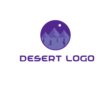 desert and mountains logo