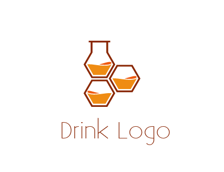 honeycomb and flask icon