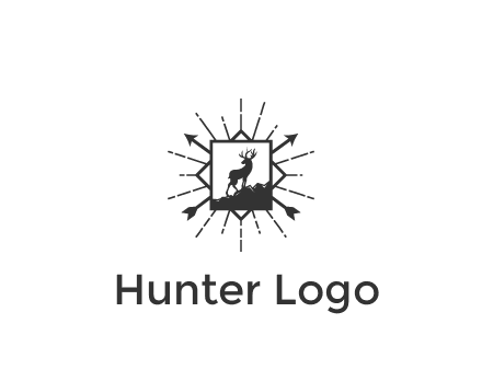 deer and arrow emblem logo