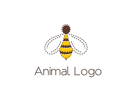 bee in stitch line logo