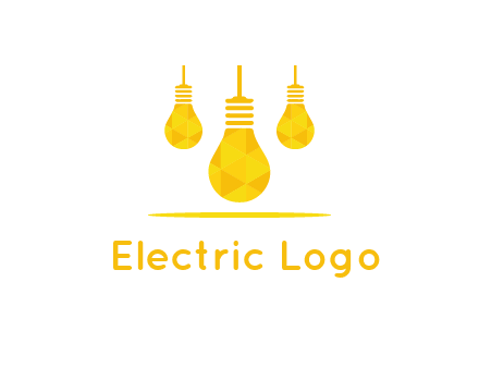 polygon hanging bulb logo