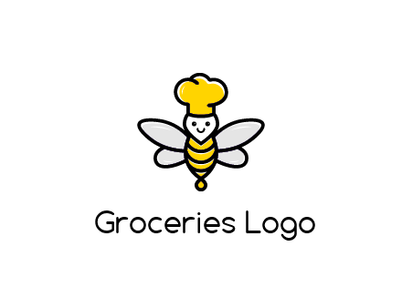 bee with chef hat logo