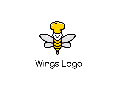 bee with chef hat logo