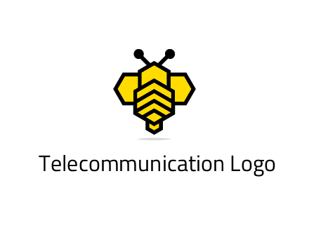 honeycomb in a bee shape logo