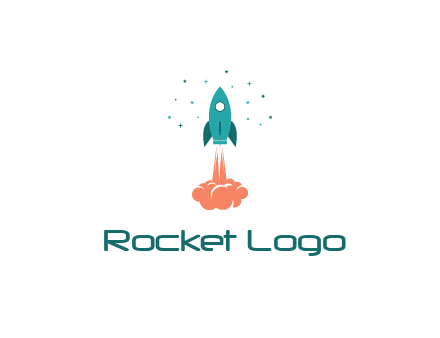 spacecraft taking off logo