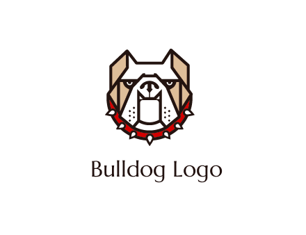 geometrical bulldog logo