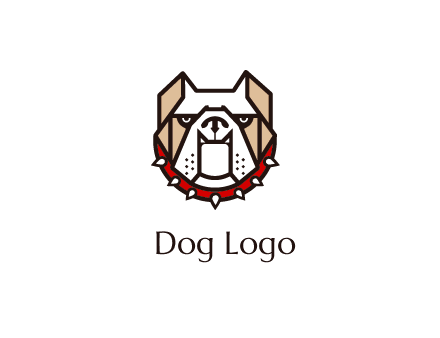 geometrical bulldog logo