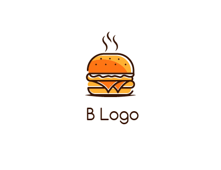 steaming burger logo