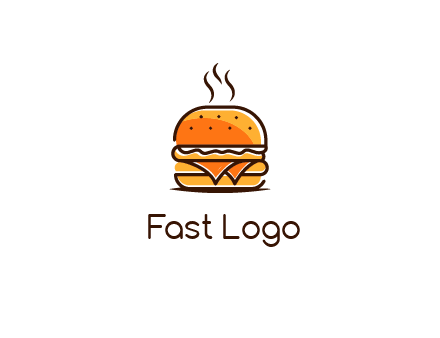 steaming burger logo