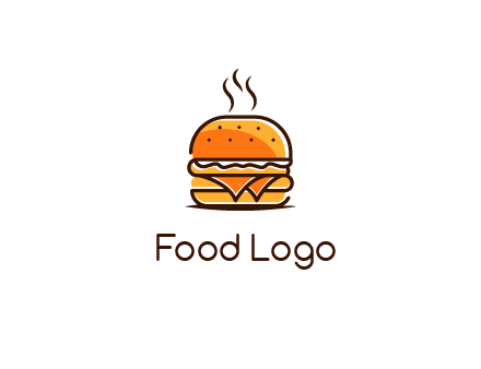 steaming burger logo