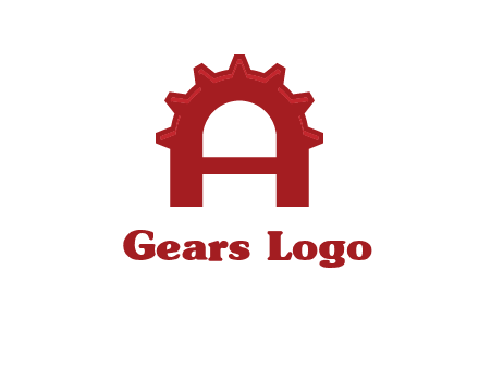 gear incorporate with letter A logo