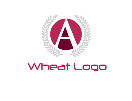 letter A inside circle with laurel wreath logo