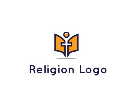 spirituality logo with Christian religious symbols like the Bible and cross