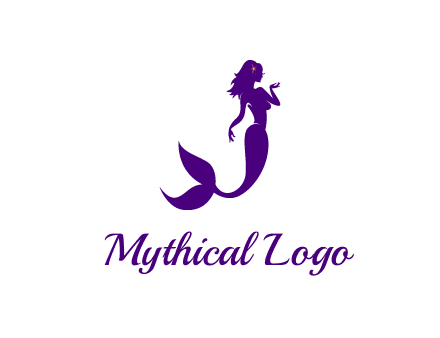 glamorous mermaid for a beauty logo