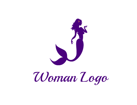 glamorous mermaid for a beauty logo