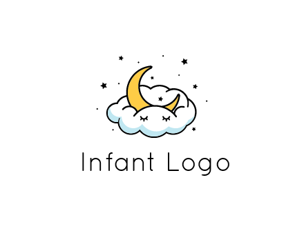 nursery furniture logo showing the moon and cloud napping