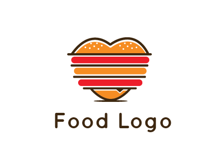 heart shaped burger logo