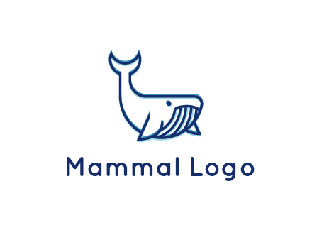 whale icon for aquarium logo