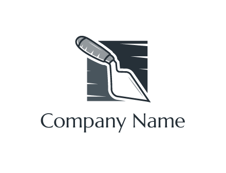 concrete trowel or garden tools logo