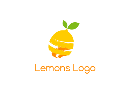 lemon unraveling into film negative logo