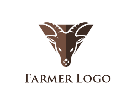 triangular logo of a goat