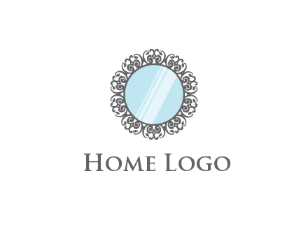 round mirror wall decoration logo