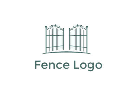 open metal gates for fencing logos