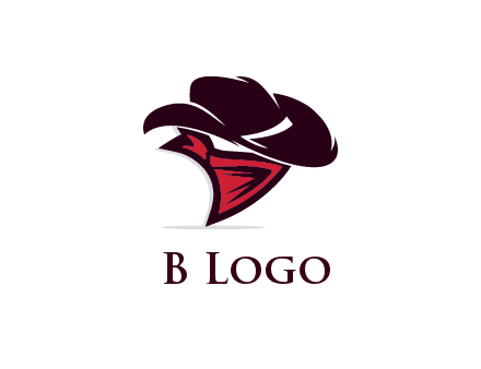 wild west logo with cowboy hat and bandanna