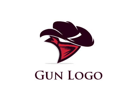 wild west logo with cowboy hat and bandanna