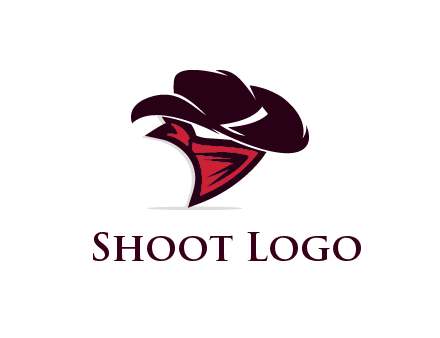 wild west logo with cowboy hat and bandanna