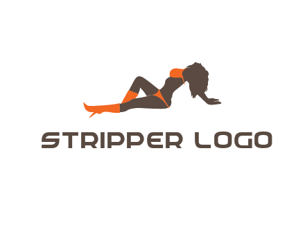 stripper in bikini and boots vector