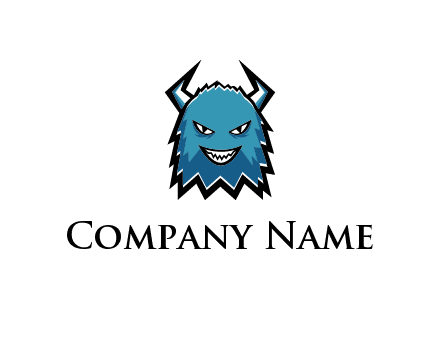 logo with a horned monster character