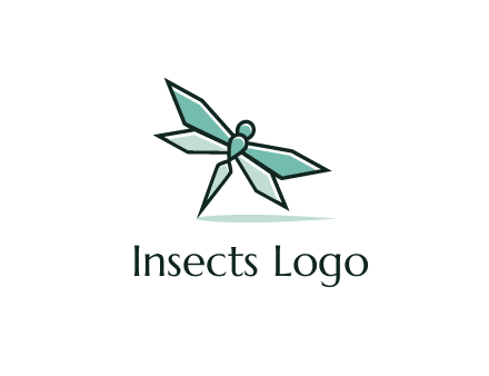 geometric dragonfly logo