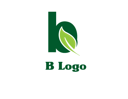 letter b with leaf logo