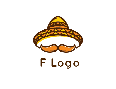 thick mustache and Mexican hat con