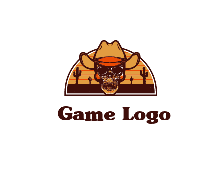 wild west skull logo