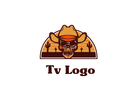 wild west skull logo