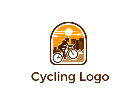 mountain biking logo