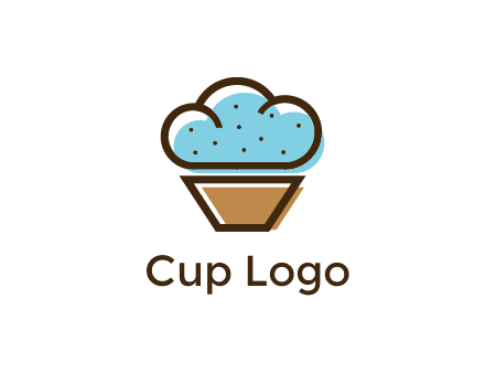 cupcake icon with cloud shaped frosting