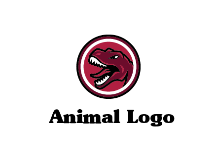 Tyrannosaurus rex or dinosaur logo