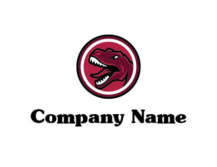 Tyrannosaurus rex or dinosaur logo