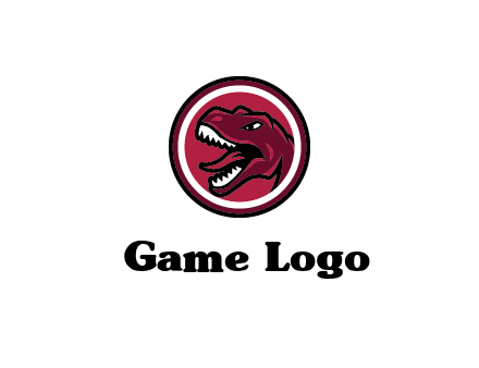 Tyrannosaurus rex or dinosaur logo