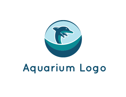 dolphin in the sea logo