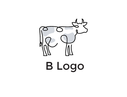 pen drawn cow icon