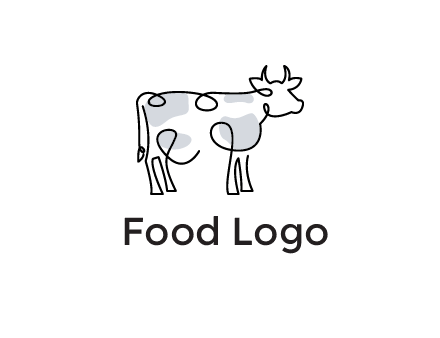 pen drawn cow icon