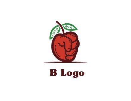 red apple for beverage logo