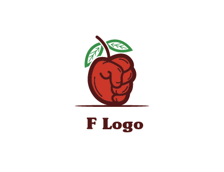 red apple for beverage logo